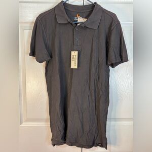 Field & Stream Mens Sz Small Charcoal Gray Signature Pique Polo  NEW